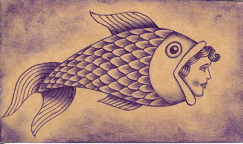 Tags: fish and woman tattoo, fish tattoo, germany, oliver heublein, tattoo